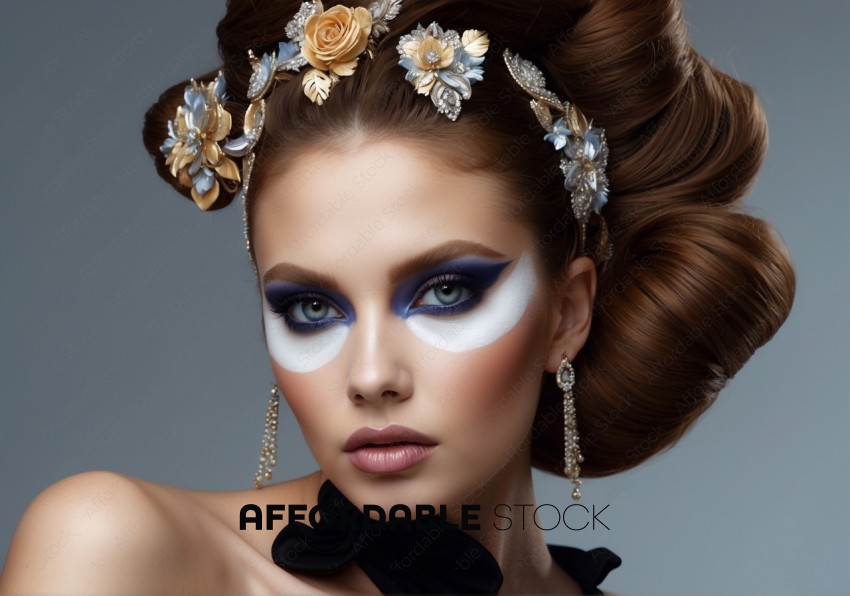 Artistic Makeup with Elegant Hairdo