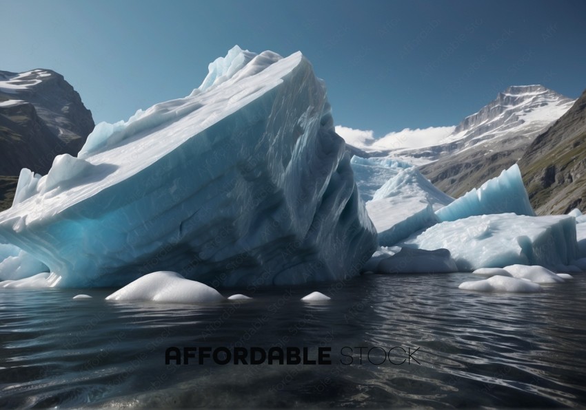 Serene Iceberg Landscape in Clear Waters