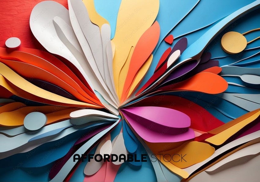Colorful Paper Art Explosion