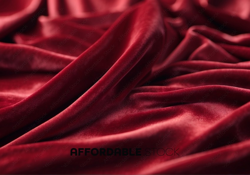 Luxurious Red Velvet Fabric Texture