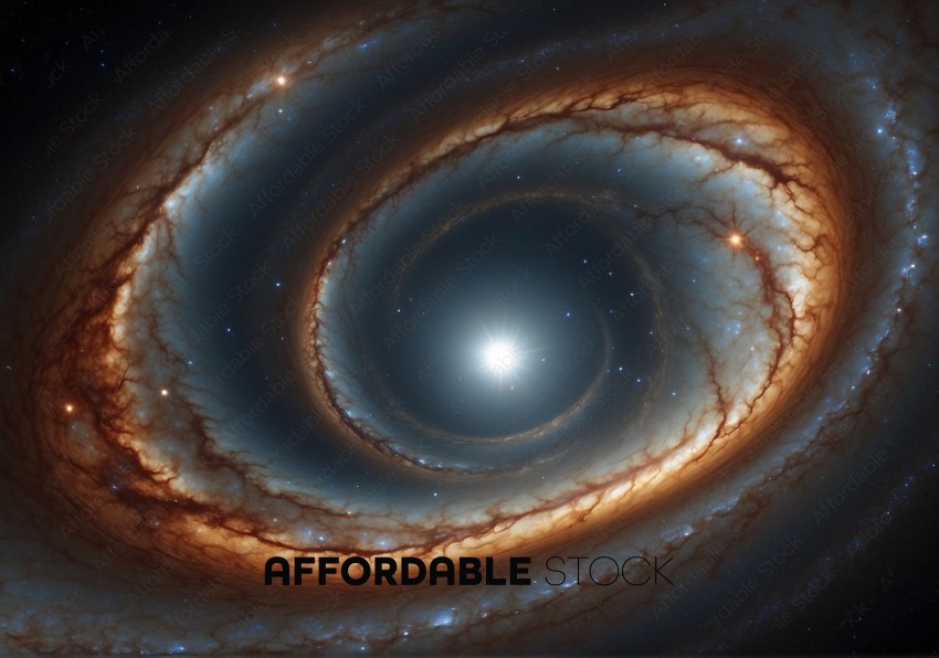Spiraling Galaxy Core with Dynamic Luminosity