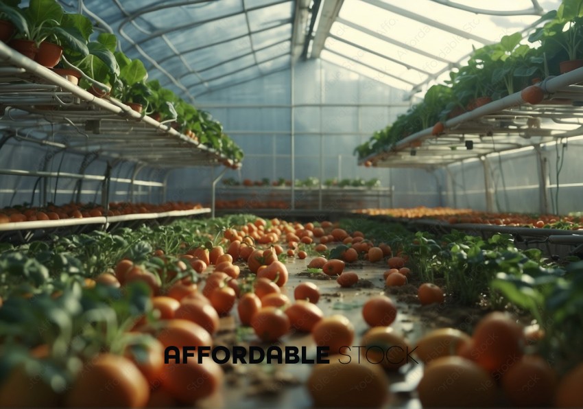 Hydroponic Tomato Greenhouse Interior