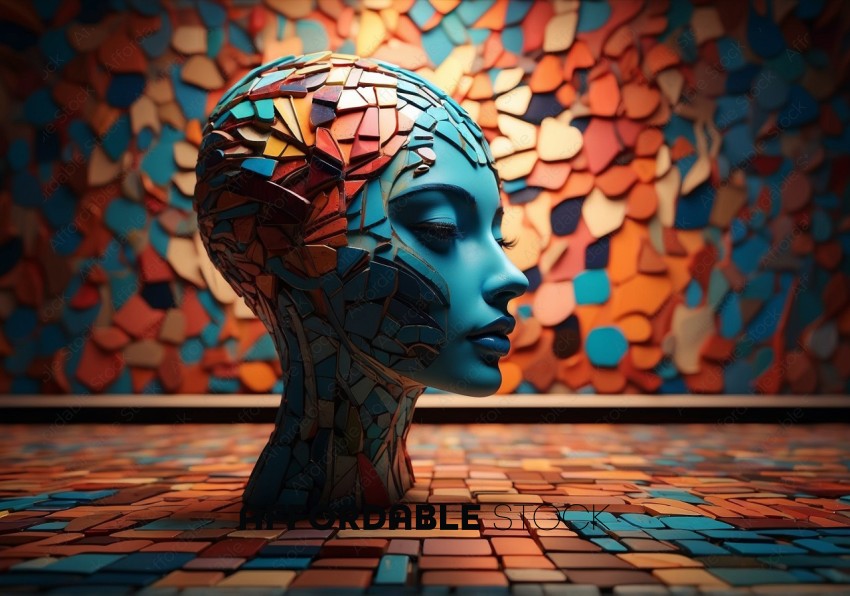 Abstract Mosaic Mannequin Head