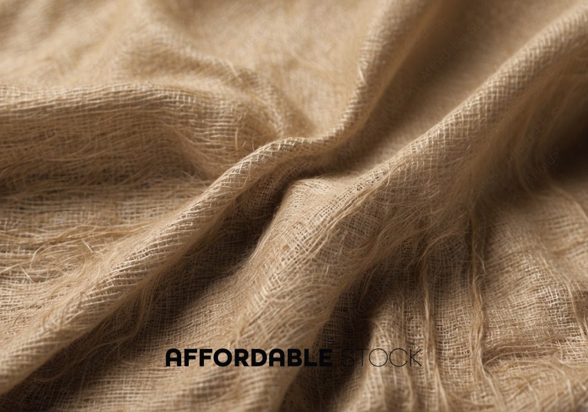 Close-up Texture of Burlap Fabric