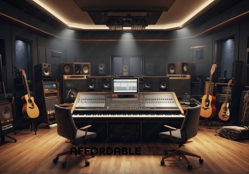 Professional Music Studio Interior