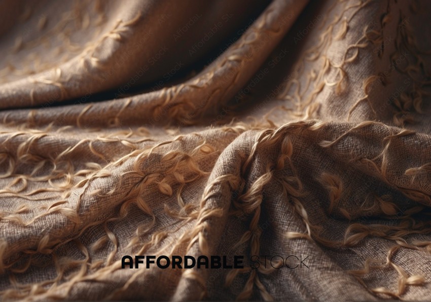 Textured Brown Fabric Close-up