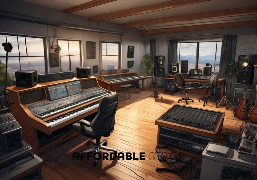 Modern Home Music Production Studio