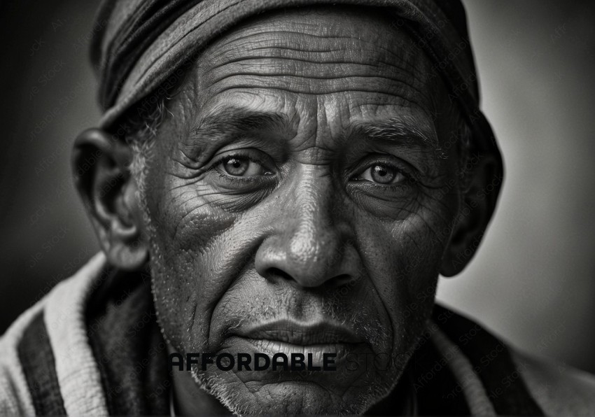 Elderly Man with Expressive Eyes