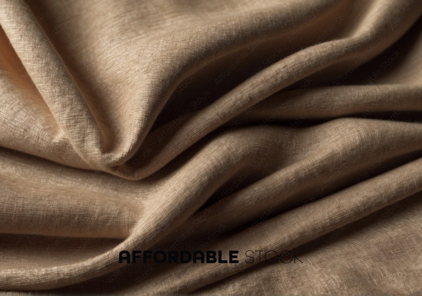 Close-up Texture of Beige Linen Fabric