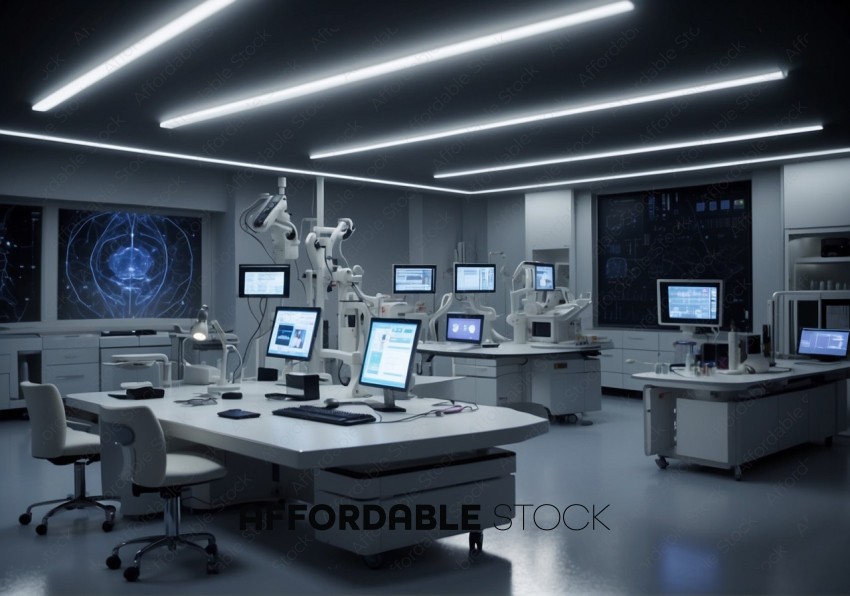 Modern High-Tech Laboratory Interior