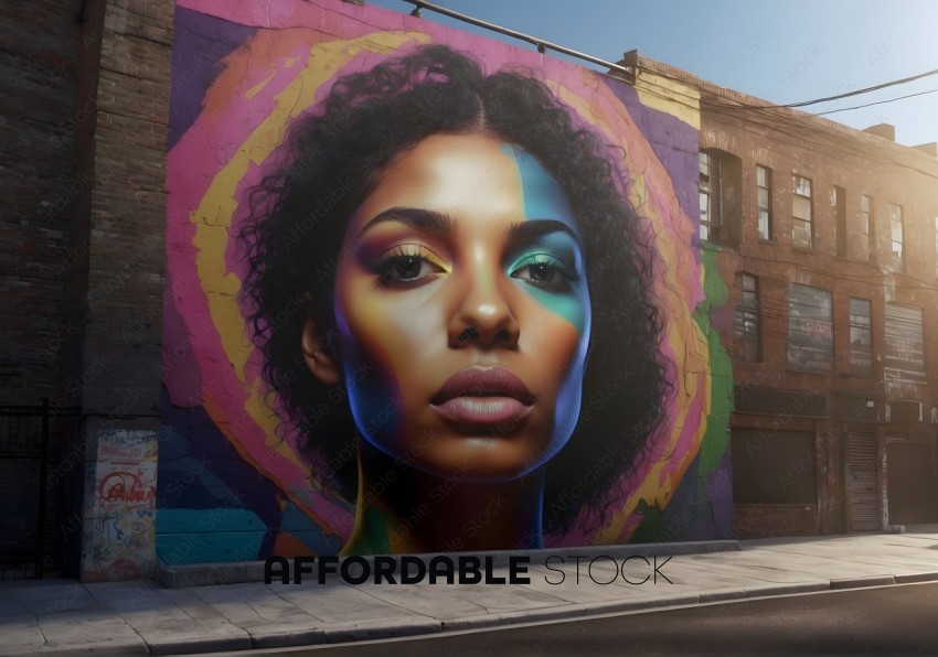 Colorful Urban Street Art Portrait
