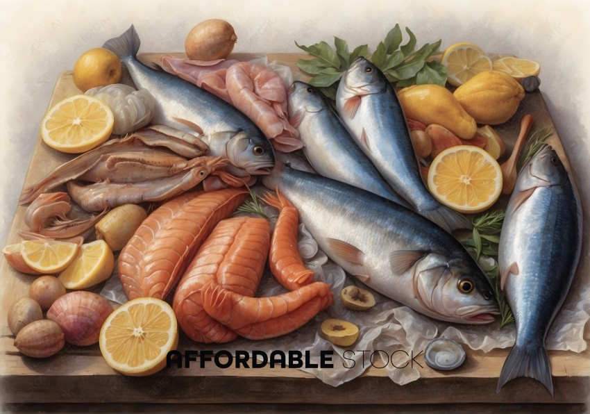 Fresh Seafood and Citrus Assortment