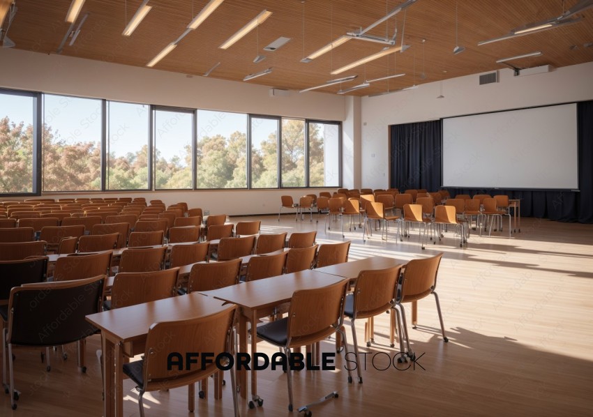 Modern Lecture Hall with Natural Light