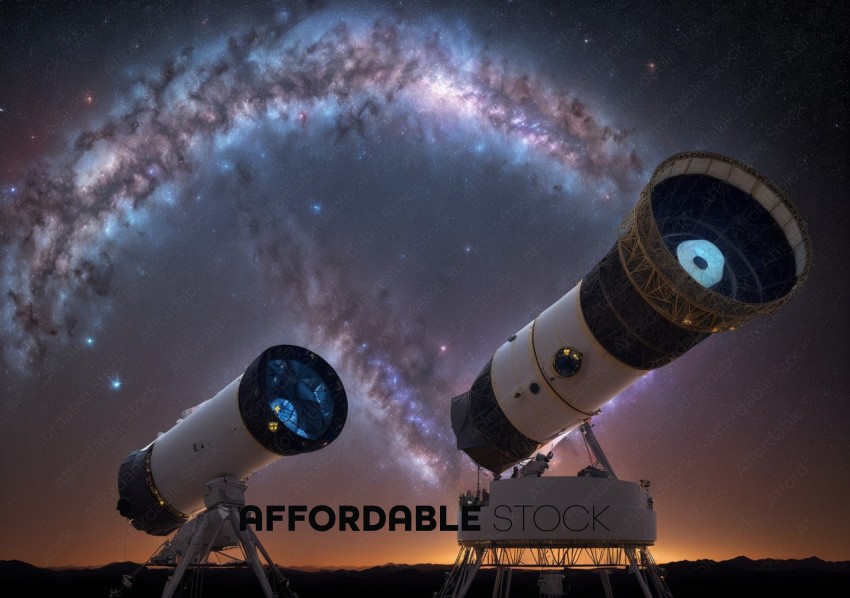 Astronomical Observatory Under Night Sky