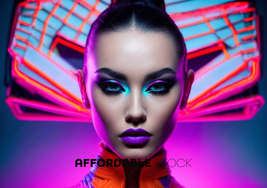 Futuristic Makeup Fashion Portrait