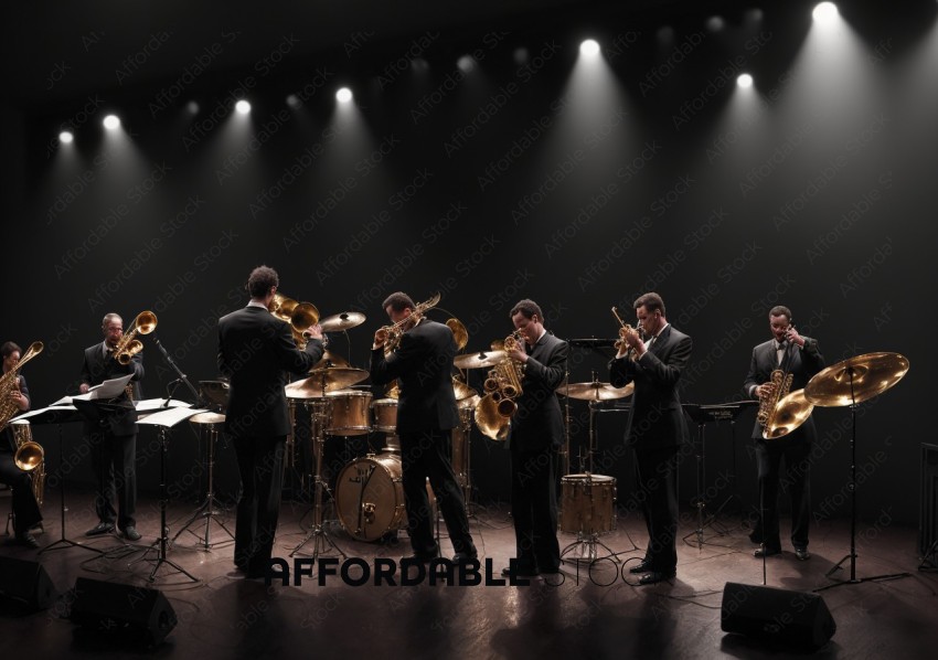 Jazz Band Performing Onstage