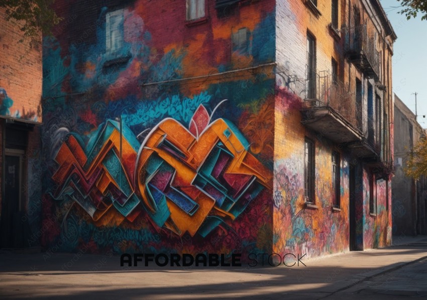 Vibrant Street Art on Urban Building