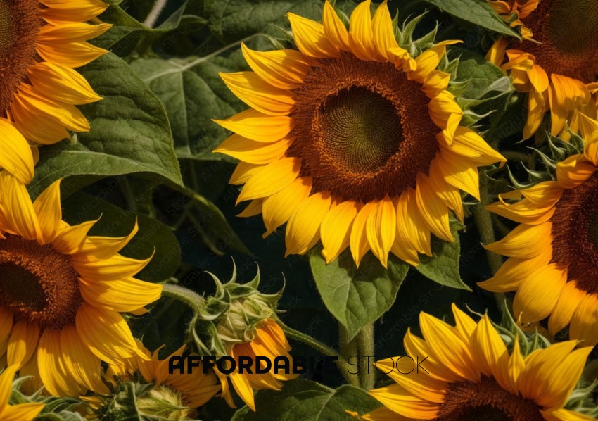 Sunflowers in Full Bloom