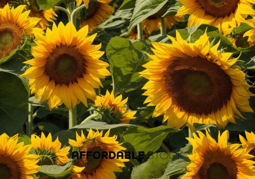 Vibrant Sunflowers in Full Bloom