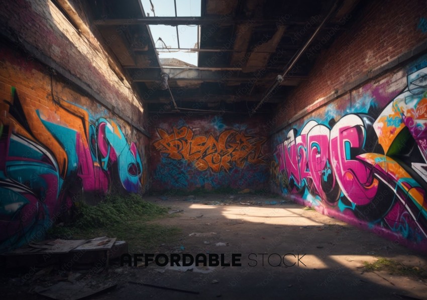 Abandoned Warehouse Graffiti Art