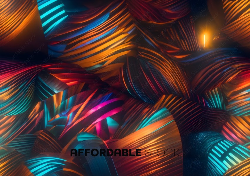 Abstract Colorful Light Streaks