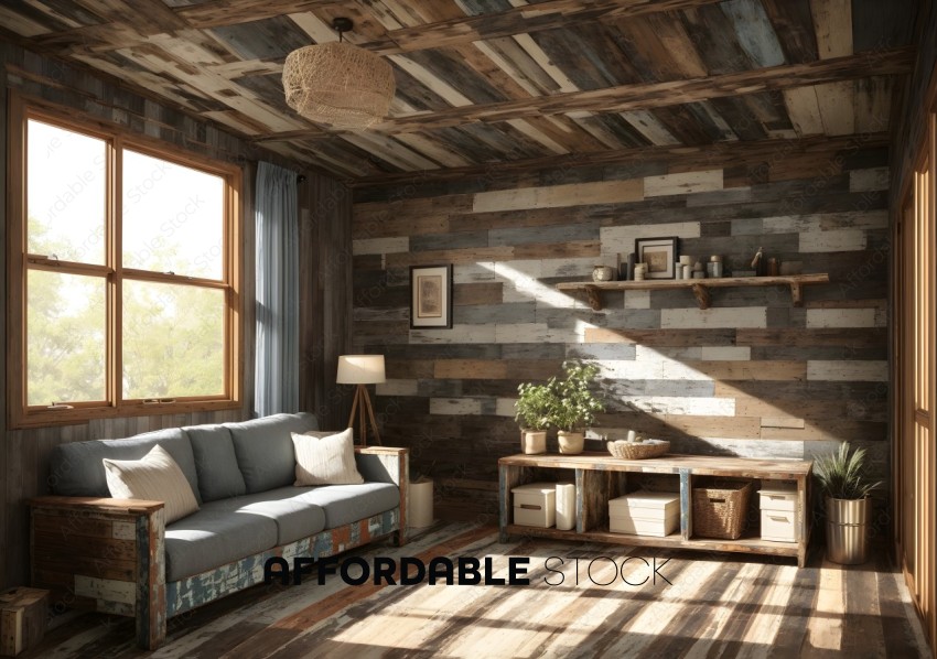 Rustic Interior Design with Sunlight