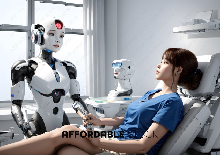 Robot Nurse Performing Medical Procedure