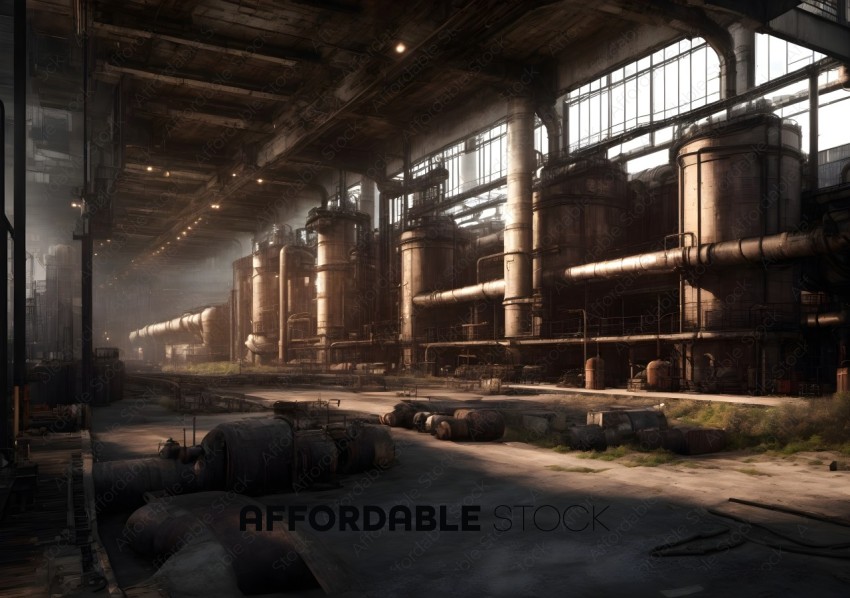 Abandoned Industrial Factory Hall