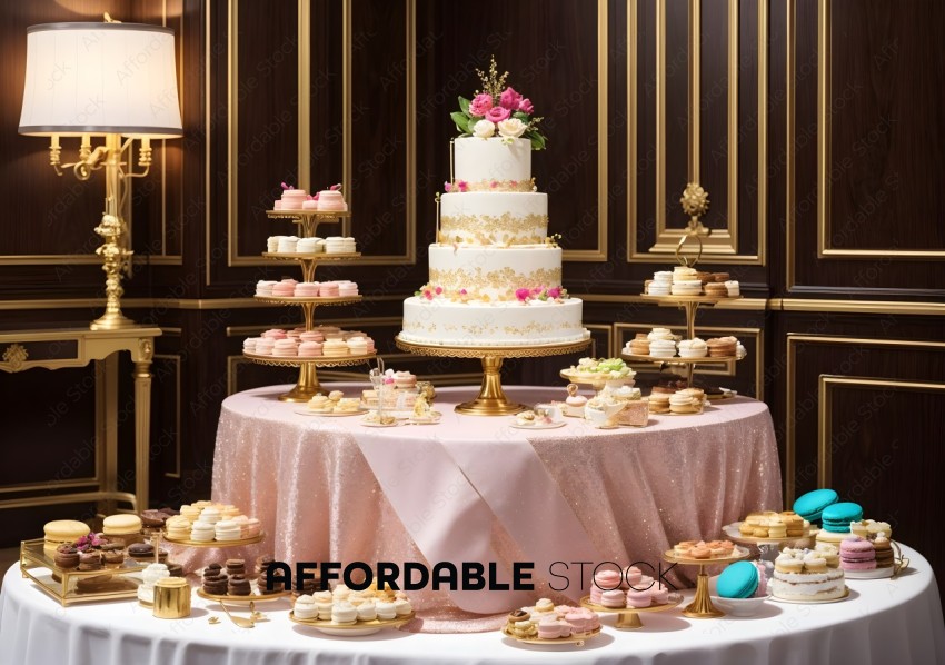 Elegant Dessert Table at a Luxury Event