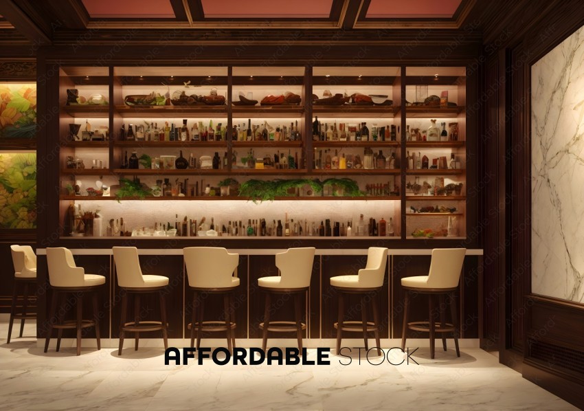 Elegant Hotel Bar Interior