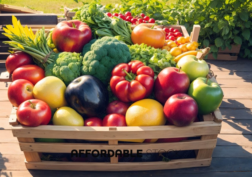 Colorful Heirloom Tomatoes in Wooden Crate