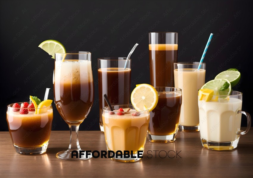 Assorted Fresh Juices and Beverages