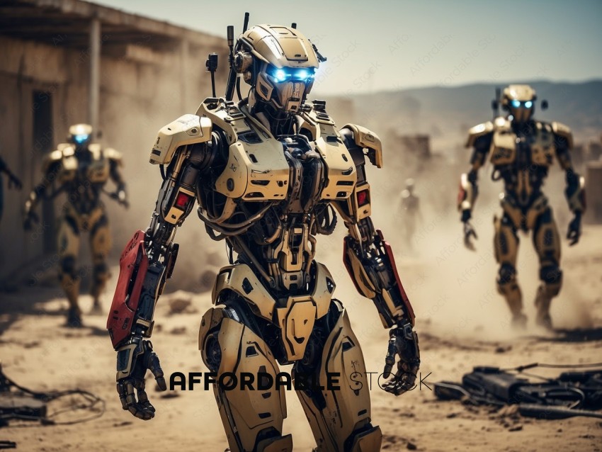 Advanced Combat Robots on Desert Patrol