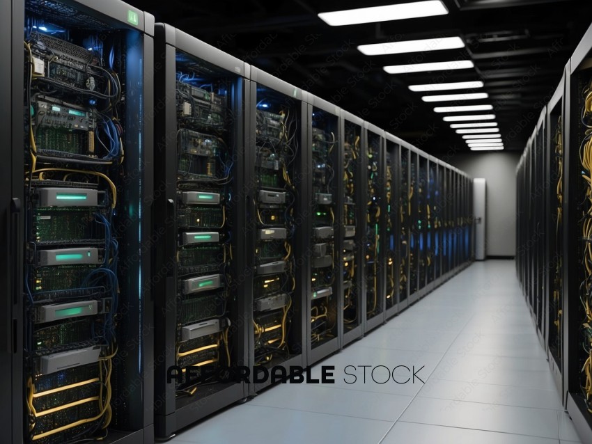 Modern Data Center Server Room