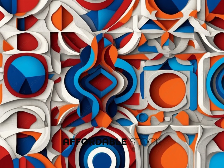 Abstract 3D Geometric Shapes Wallpaper