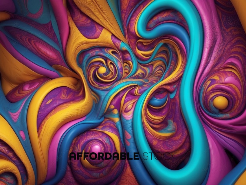 Colorful Abstract Swirl Design