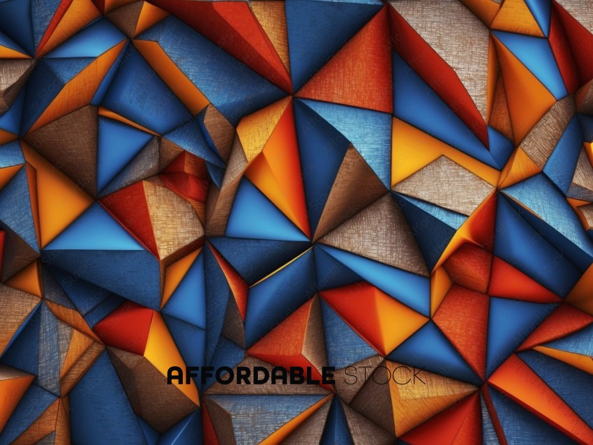 Abstract Geometric 3D Paper Pattern