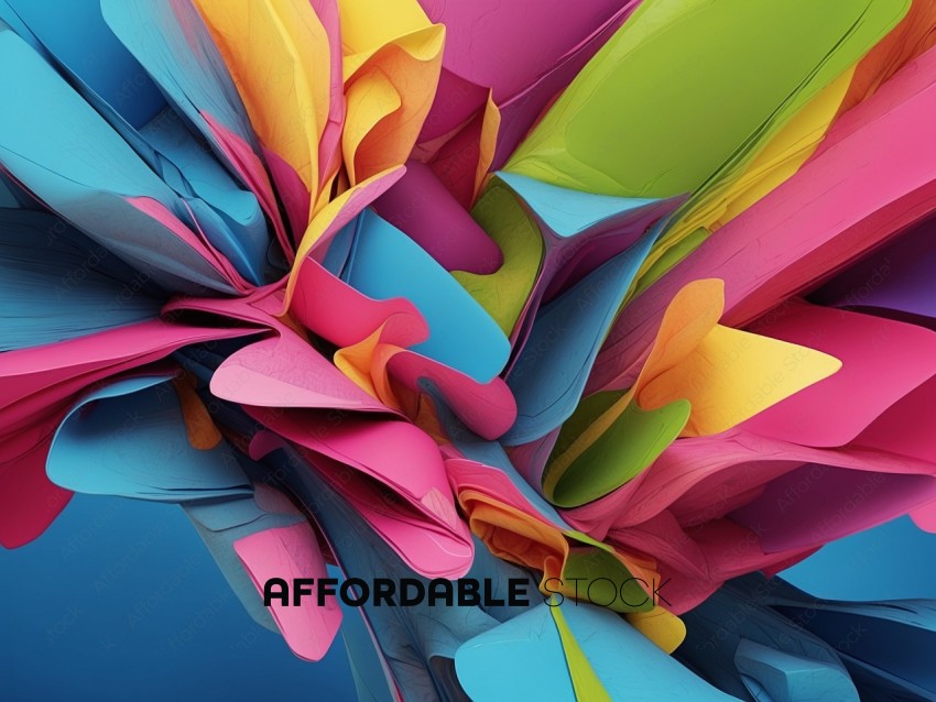 Vibrant Abstract Paper Swirls