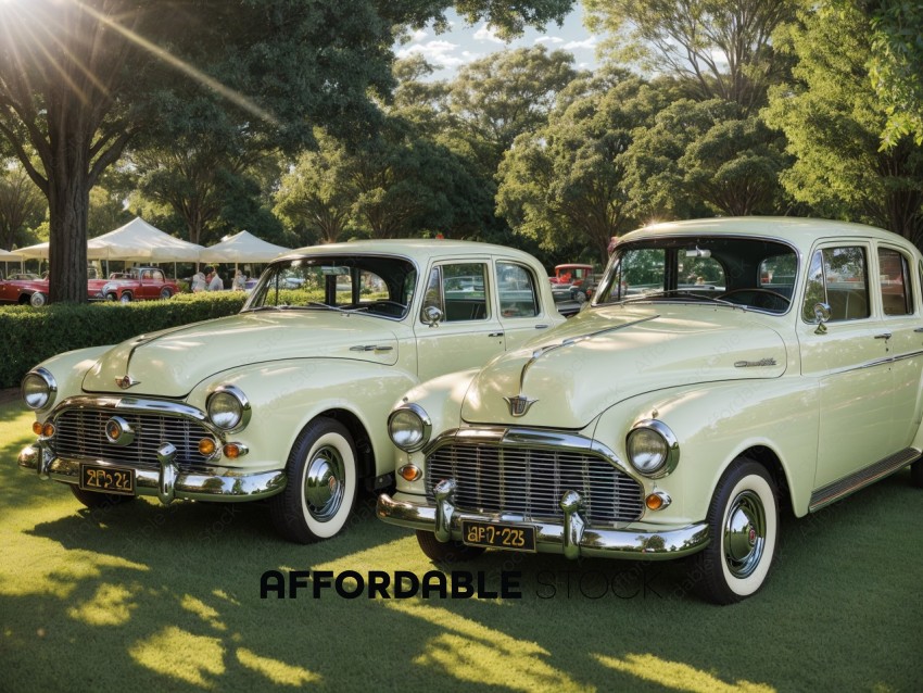 Vintage Cars at Outdoor Exhibition