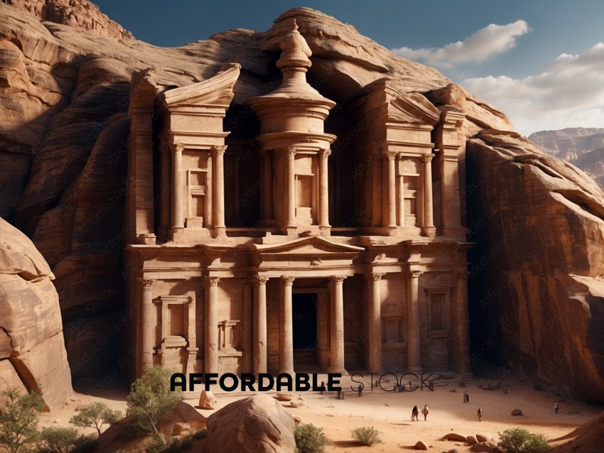 Ancient Rock-Cut Architecture in Desert