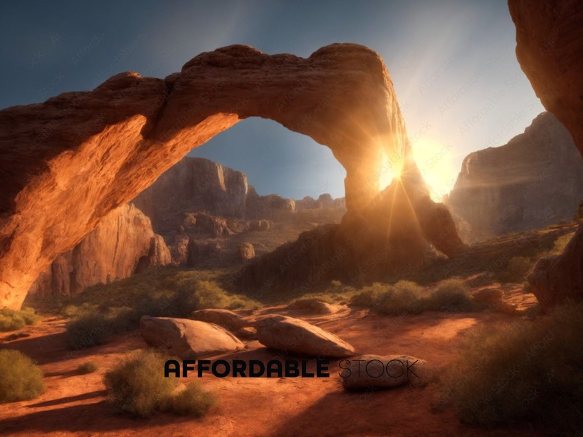 Sunset at Red Rock Arch