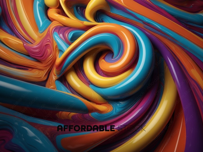 Vibrant Swirling Abstract Art