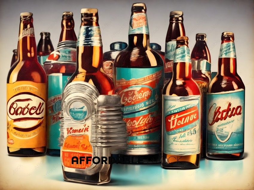 Vintage Beverage Bottles Collection