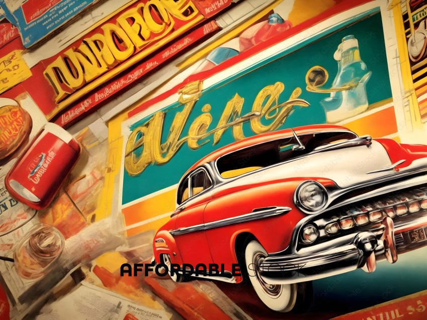 Vintage Car and Retro Advertising Posters