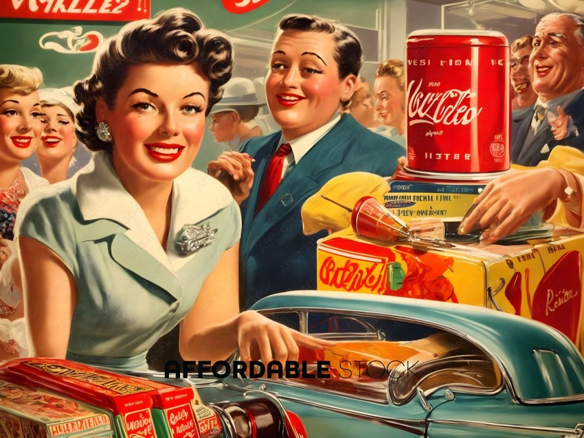 Vintage Soda Advertisement Illustration
