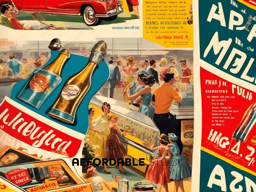 Vintage Advertisement Collage