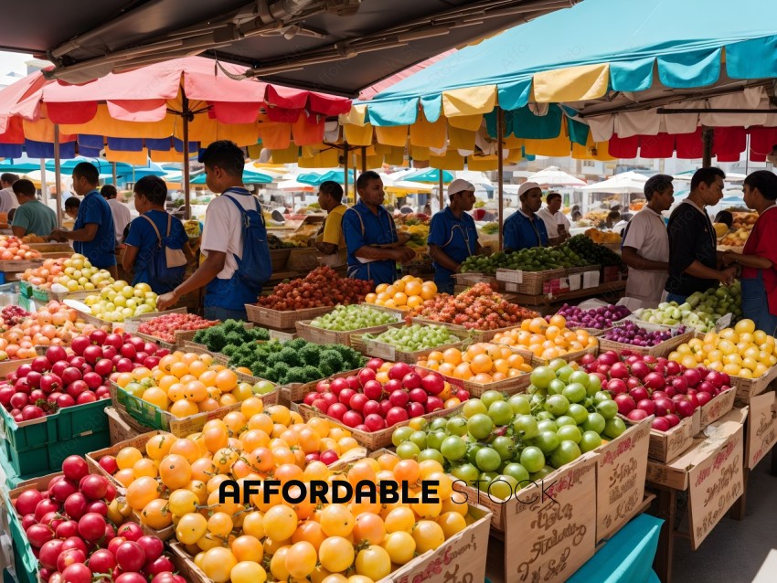 Colorful Outdoor Fruit Market