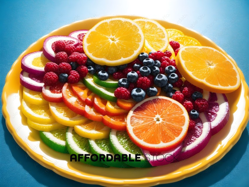 Colorful Assorted Fruit Platter