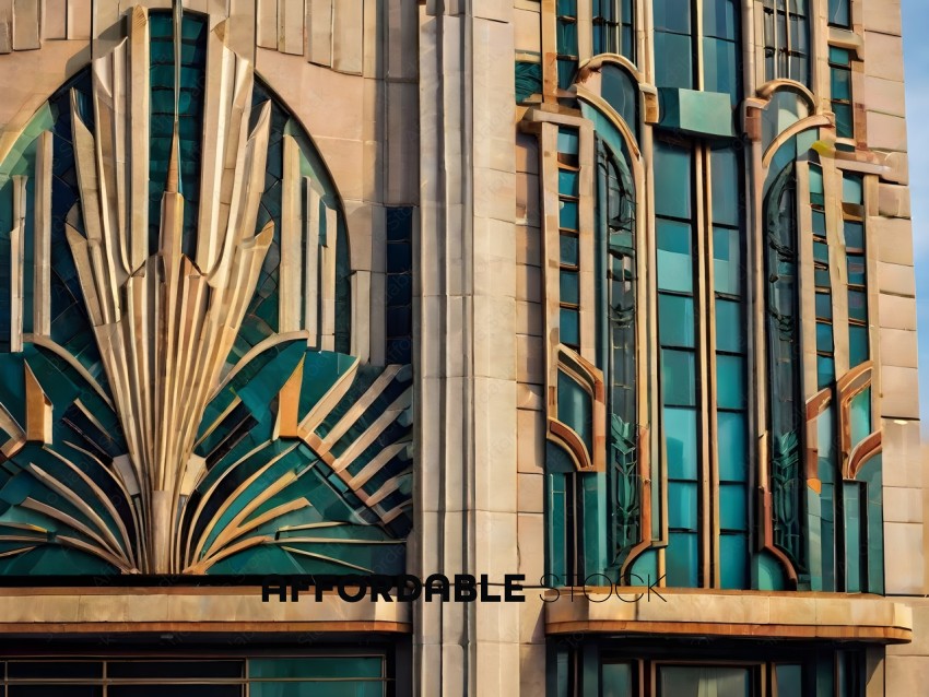 Art Deco Building with Stained Glass Windows