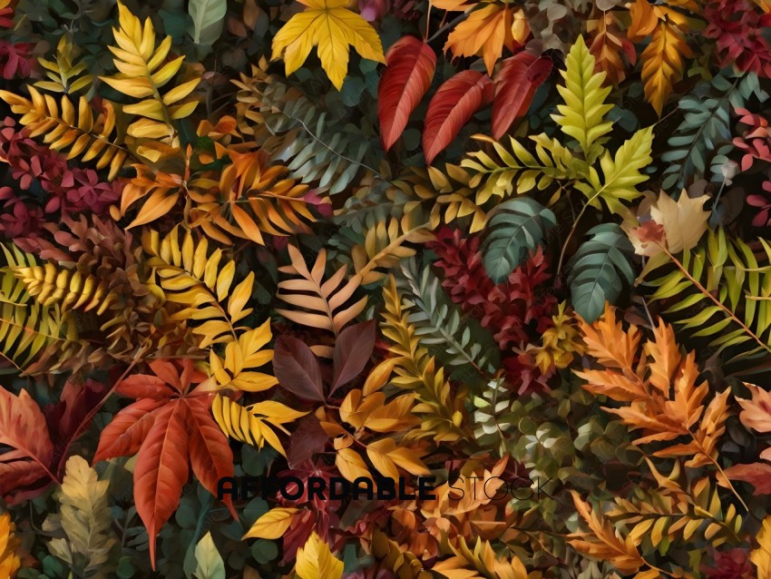 A close up of a colorful leafy plant